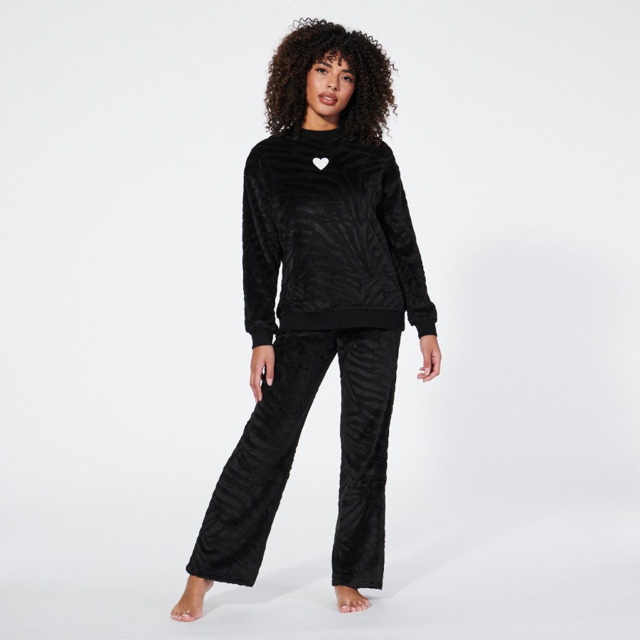 Pyjama'S Undiz  Fleece Broek Met Zebraprint - Cosy-underwear